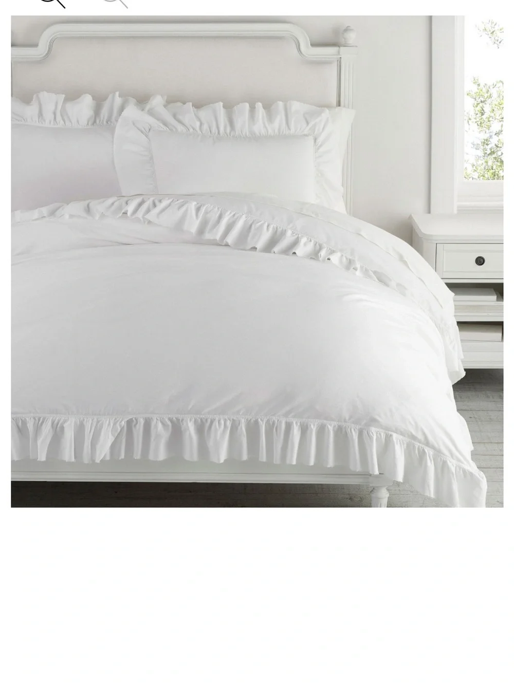 Pottery Barn Teen Washed Cotton Ruffle Duvet Cover AND Insert - Twin/Twin XL